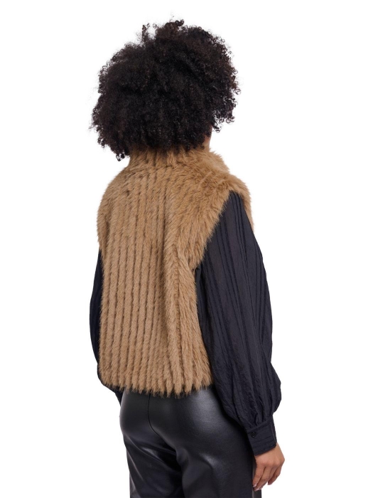 Rino en Pelle Waistcoat with closure 11101 sahara desert