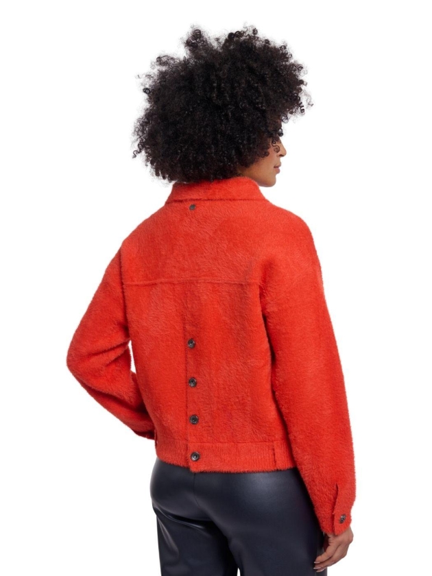 Rino en Pelle Boxy jacket 11149 luminous red