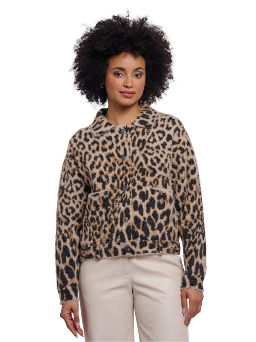 Rino en Pelle Boxy jacket 10307 light leopard