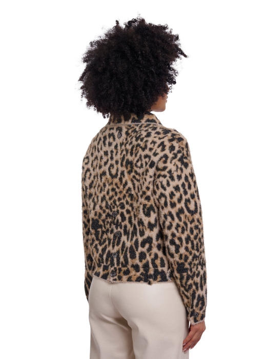 Rino en Pelle Boxy jacket 10307 light leopard