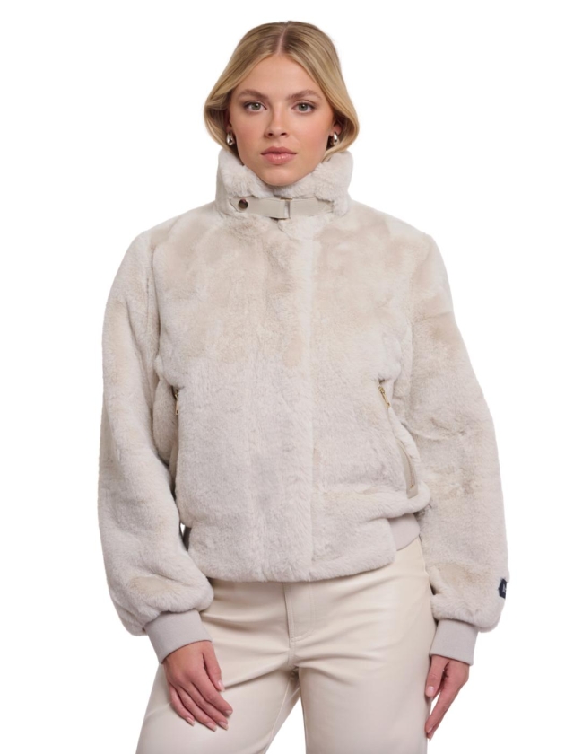 Rino en Pelle Short faux fur jacket 9030 birch