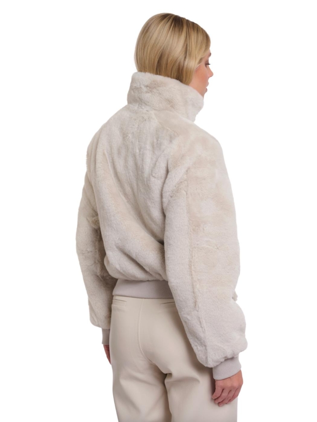 Rino en Pelle Short faux fur jacket 9030 birch