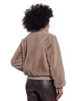 Rino en Pelle Short faux fur jacket 11100 mocha latte