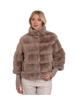Rino en Pelle Jacket with rib cuffs 11100 mocha latte
