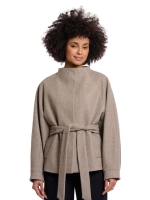 Rino en Pelle Short coat with collar 10904 toffee melange