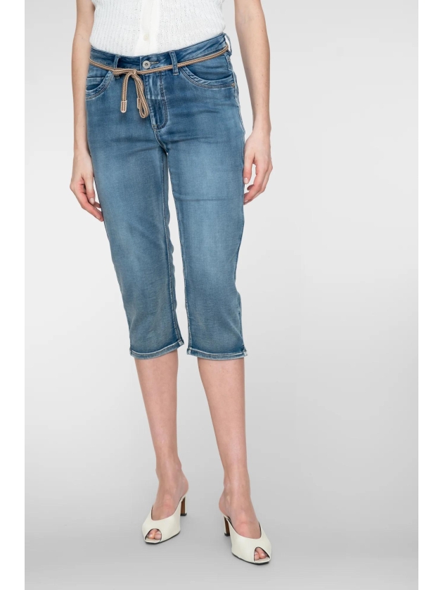 Geisha Capri 000827 Mid blue denim