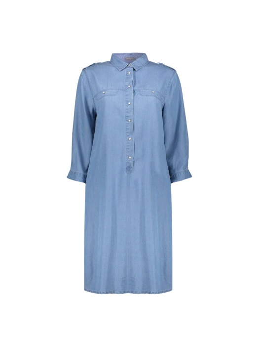 Geisha Dress short sleeves tencel 0063 Mid Blue