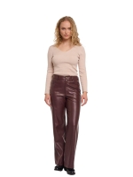 Rino en Pelle Regular length straight leg pants 10873 chocolate bean