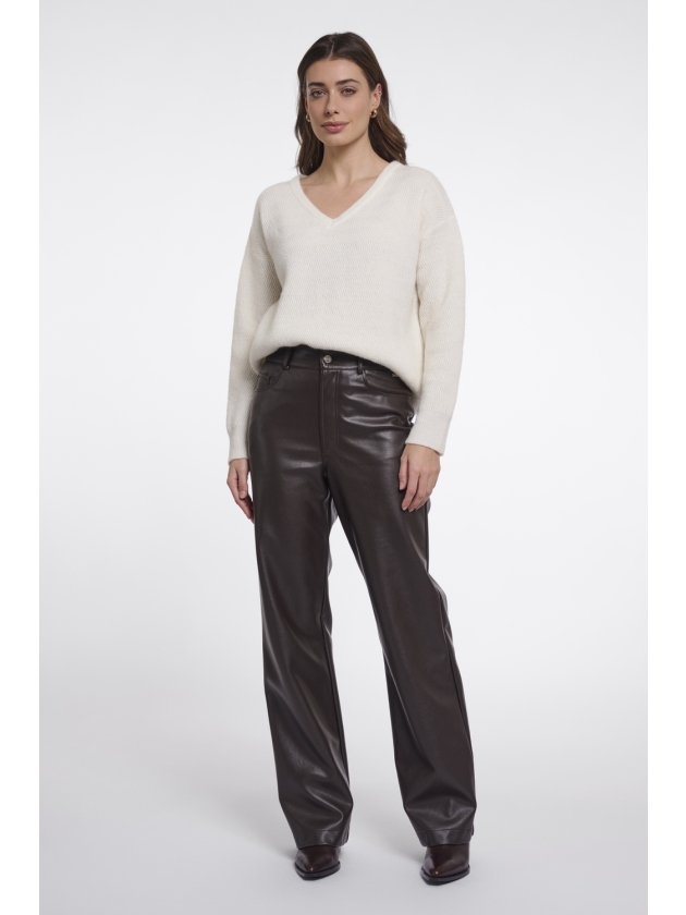 Rino en Pelle Regular length straight leg pants 11104 peated