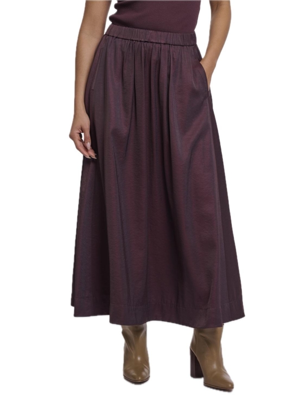 Rino en Pelle Midi skirt 11122 fudge cloak