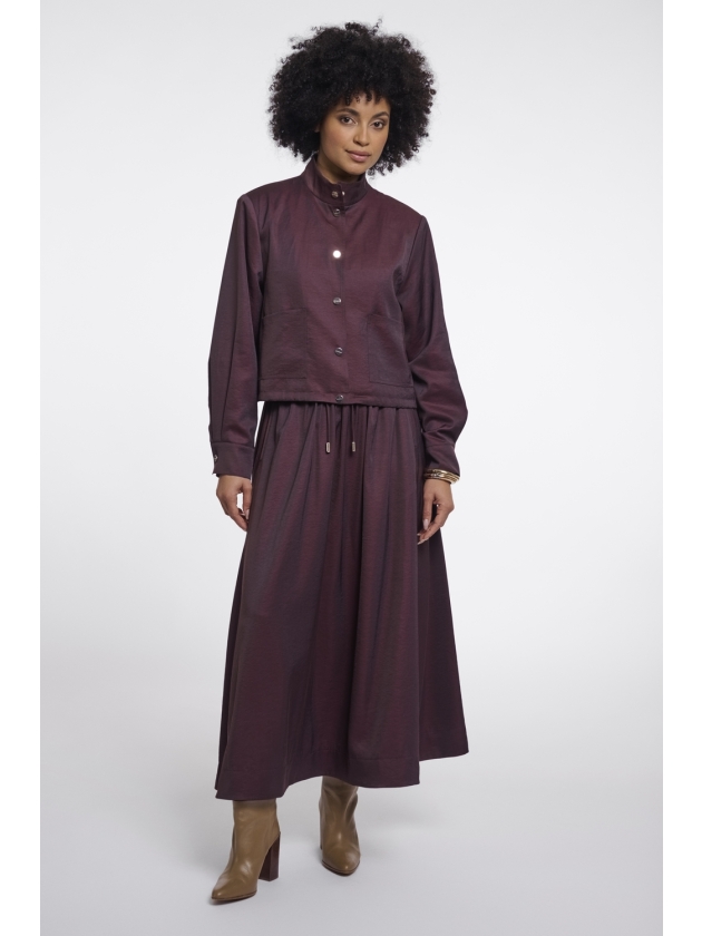 Rino en Pelle Midi skirt 11122 fudge cloak