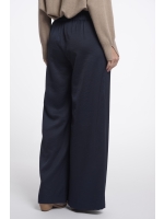 Rino en Pelle Regular length wide leg pants 10175 dark navy