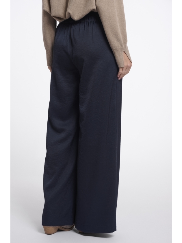 Rino en Pelle Regular length wide leg pants 10175 dark navy