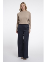 Rino en Pelle Regular length wide leg pants 10175 dark navy