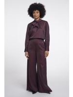 Rino en Pelle Regular length wide leg pants 11122 fudge cloak