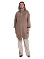 Rino en Pelle Medium length jacket with rib cuffs 11100 mocha latte