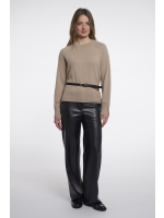 Rino en Pelle Belt with metal chain 9900 black