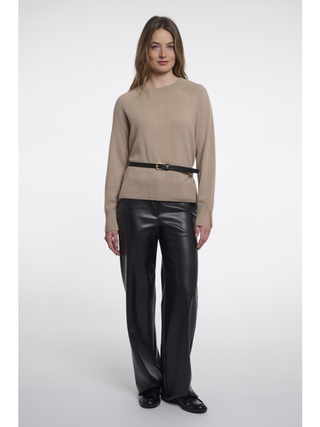 Rino en Pelle Belt with metal chain 9900 black