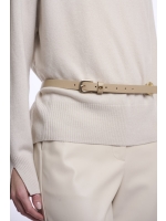 Rino en Pelle Belt with metal chain 60 beige