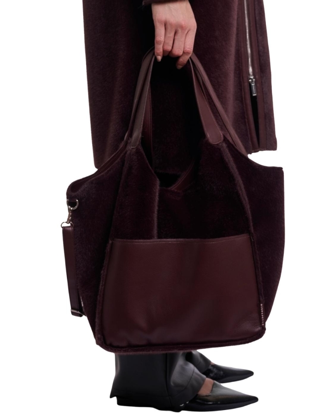 Rino en Pelle Handbag 11122 fudge cloak