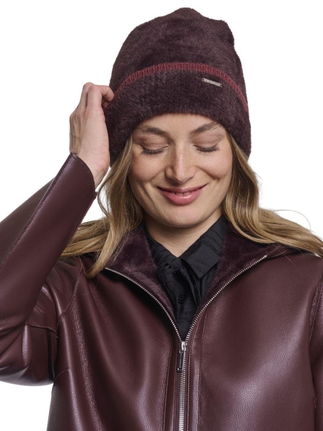 Rino en Pelle Beanie 11155 fudge sangria