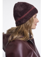 Rino en Pelle Beanie 11155 fudge sangria
