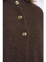 Rino en Pelle Knitted cape 10165 dark brown