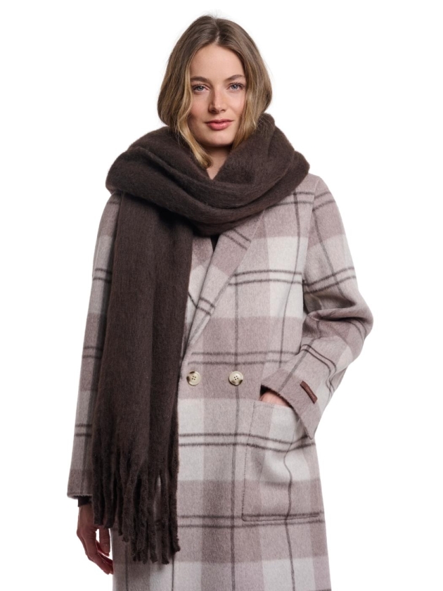 Rino en Pelle Scarf with fringes 11104 peated