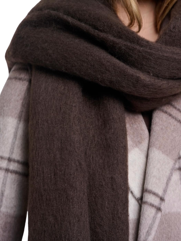 Rino en Pelle Scarf with fringes 11104 peated