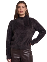 Rino en Pelle Pullover with bowtie neckline 11104 peated