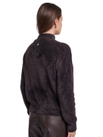 Rino en Pelle Pullover with bowtie neckline 11104 peated