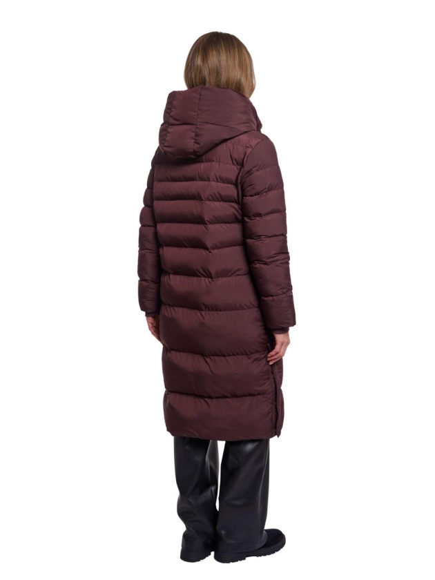 Rino en Pelle Padded coat with detachable collar 11122 fudge cloak