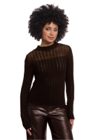 Rino en Pelle Mock neck pullover 11104 peated