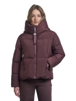 Rino en Pelle Padded jacket with detachable collar 11122 fudge cloak