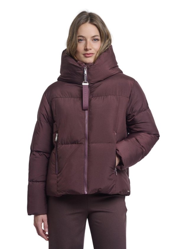 Rino en Pelle Padded jacket with detachable collar 11122 fudge cloak