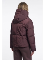Rino en Pelle Padded jacket with detachable collar 11122 fudge cloak