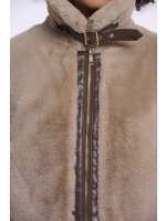 Rino en Pelle Short faux fur jacket 10866 oat