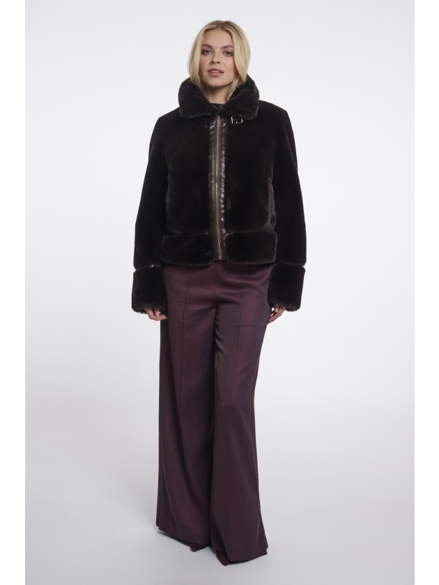Rino en Pelle Short faux fur jacket 11104 peated
