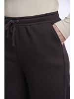 Rino en Pelle Regular length wide leg pants 11099 coffee roast