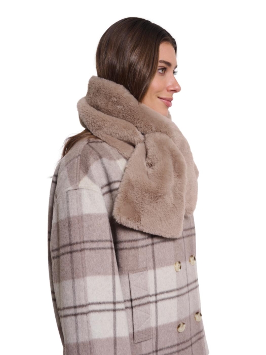 Rino en Pelle Faux fur scarf 11100 mocha latte