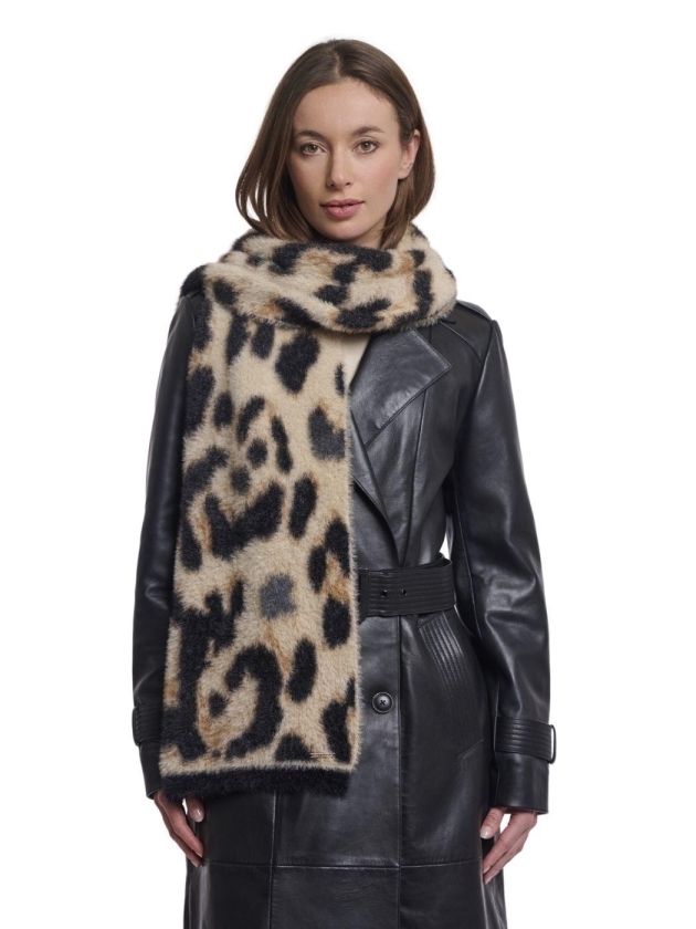 Rino en Pelle Scarf with print 11060 big leopard