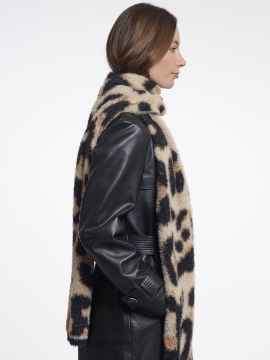 Rino en Pelle Scarf with print 11060 big leopard
