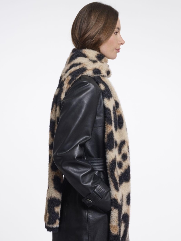 Rino en Pelle Scarf with print 11060 big leopard