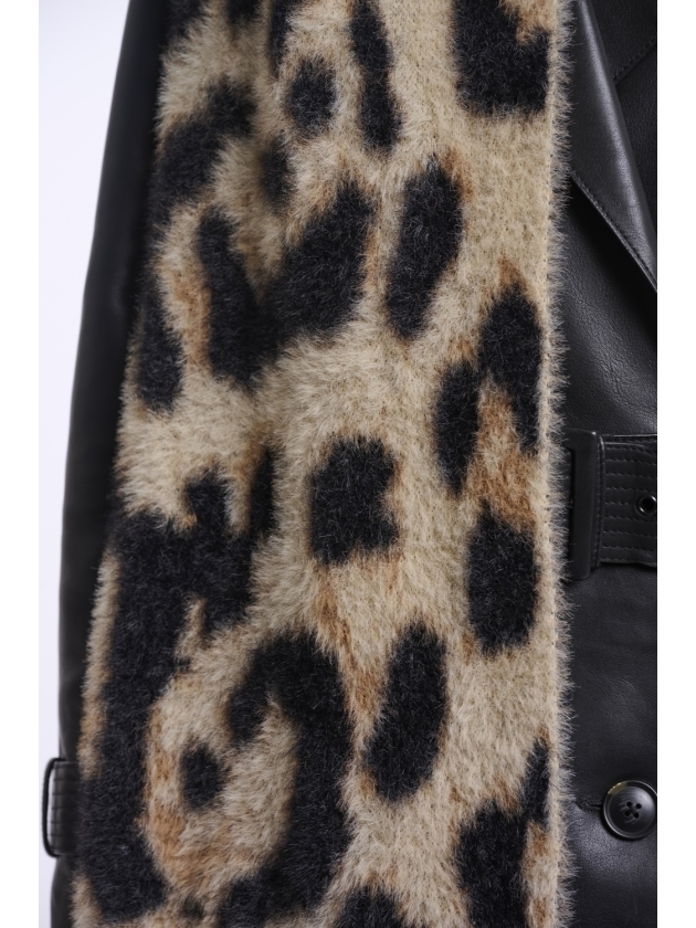 Rino en Pelle Scarf with print 11060 big leopard