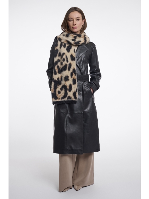 Rino en Pelle Scarf with print 11060 big leopard