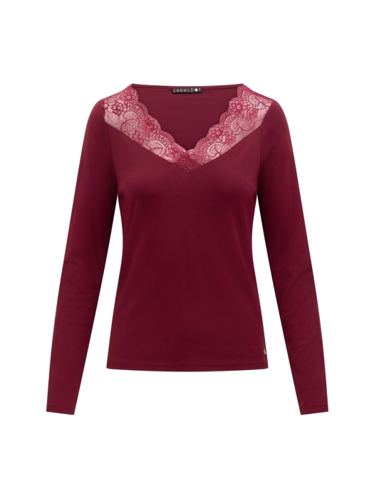 Label Dot Max LS 831 burgundy