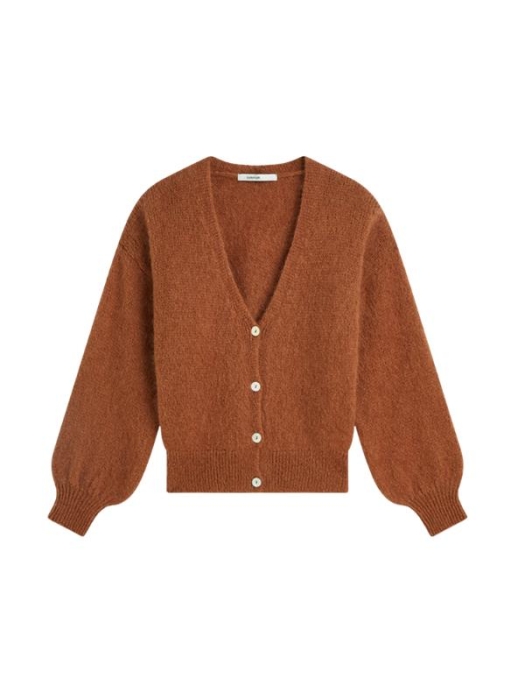 Summum Woman Cardigan Mohair wool blend knit 739 Cinnamon