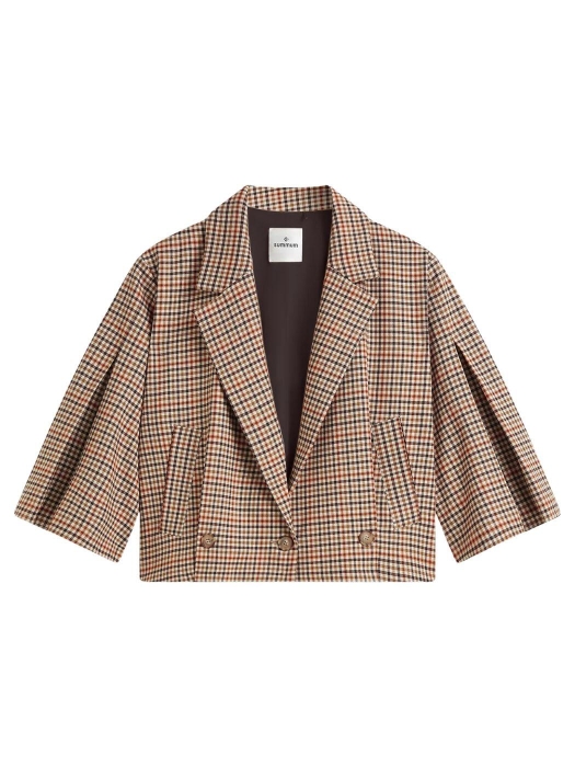 Summum Woman Blazer Check goji berry 120 Multicolour