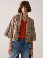 Summum Woman Blazer Check goji berry 120 Multicolour