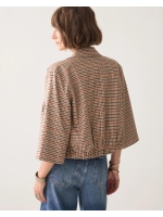 Summum Woman Blazer Check goji berry 120 Multicolour